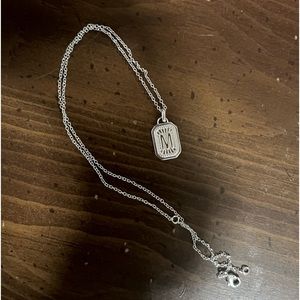 Sterling silver “M” necklace